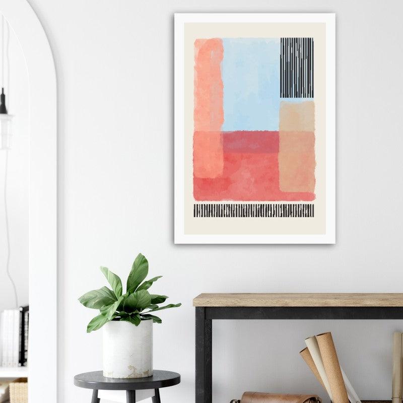 Warm Watercolor Blending Abstract Poster 03