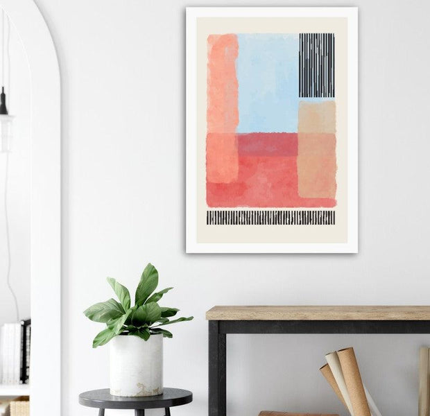 Warm Watercolor Blending Abstract Poster 03