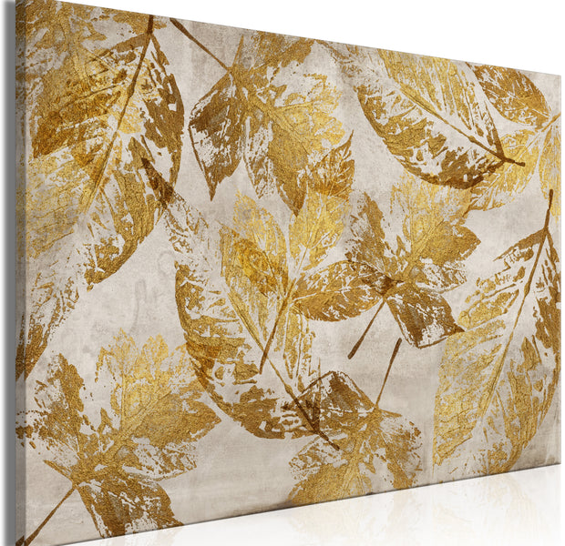 Botanical Canvas Wall Art - Gold Mosaic