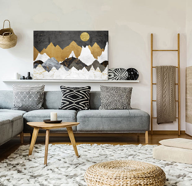 Abstract Canvas Wall Art - Cold Night