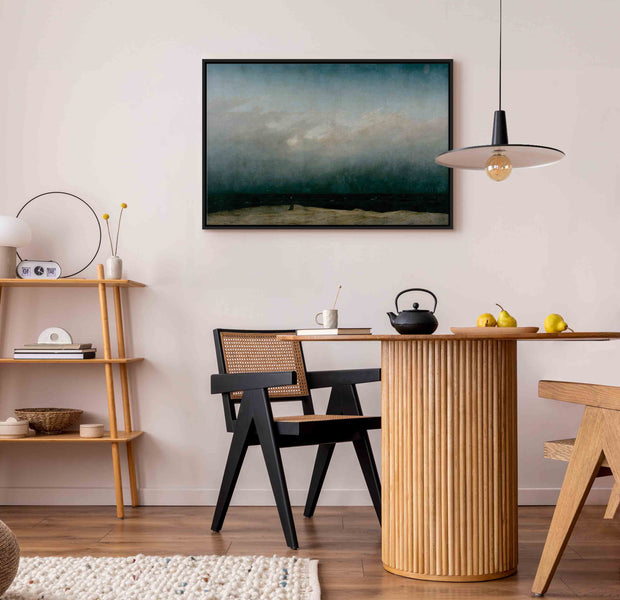 Floating Framed Canvas Art - The Monk by the Sea - Caspar David Friedrich