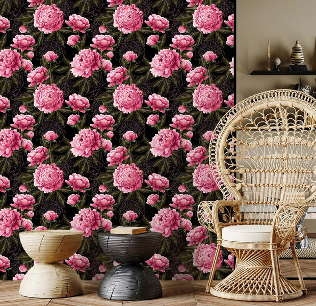 Repeating Wallpaper Roll - Sumptuous Flowers