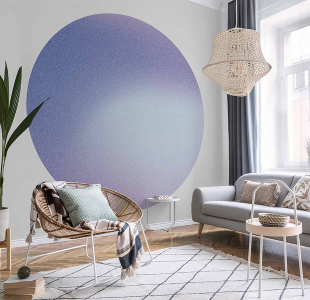 Round Wall Mural - Heather Mist – Delicate Gradient Consisting Of Many Shades Of Purple