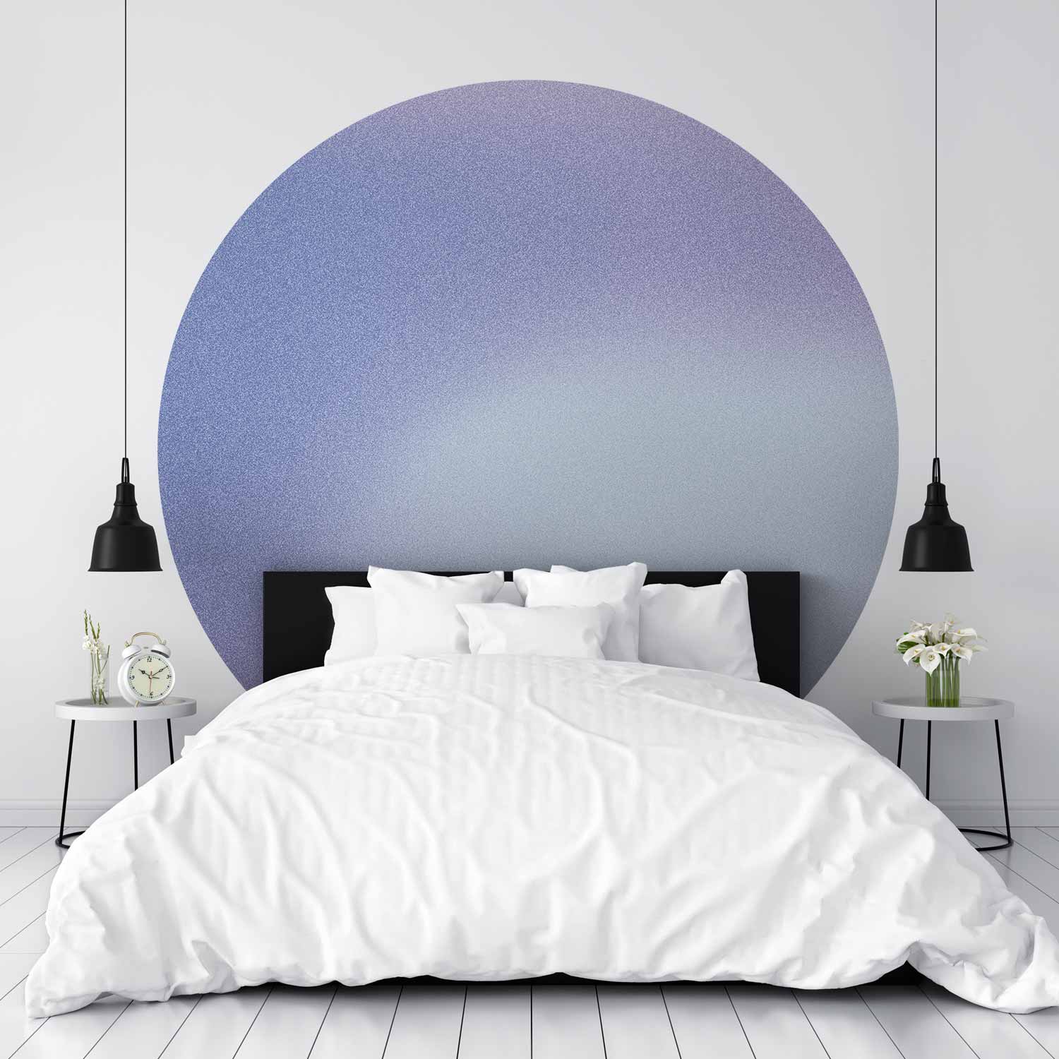 Round Wall Mural - Heather Mist – Delicate Gradient Consisting Of Many Shades Of Purple