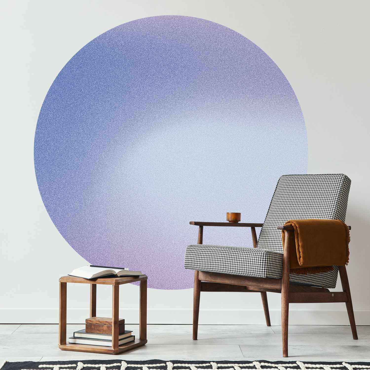 Round Wall Mural - Heather Mist – Delicate Gradient Consisting Of Many Shades Of Purple