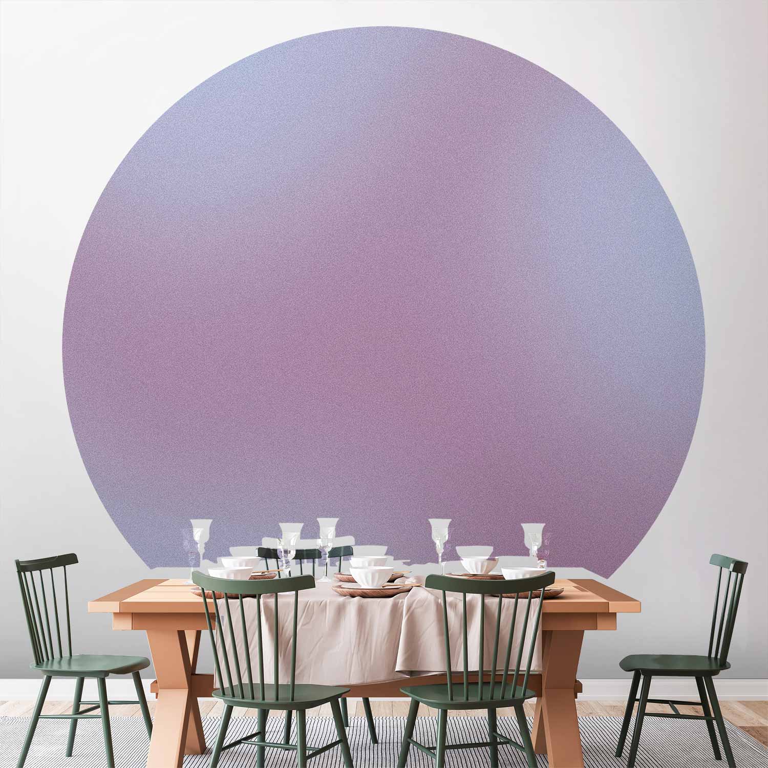 Round Wall Mural - Complex Gradient – Gradient Composition In Nostalgic Colours