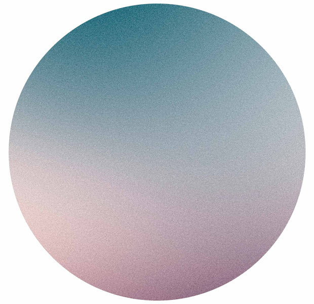 Round Wall Mural - Nostalgic Gradient – Gradient Composition In Muted Colours