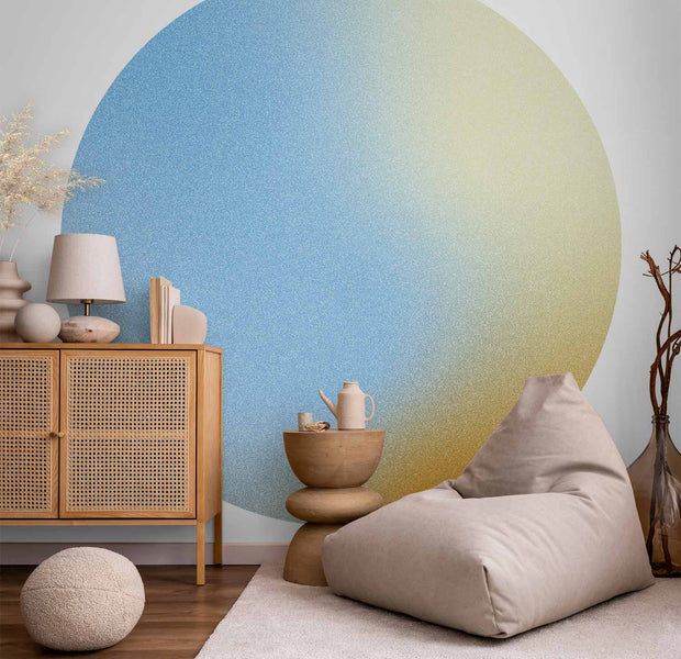 Round Wall Mural - Energetic Gradient – Gradient Composition In Vivid Colours