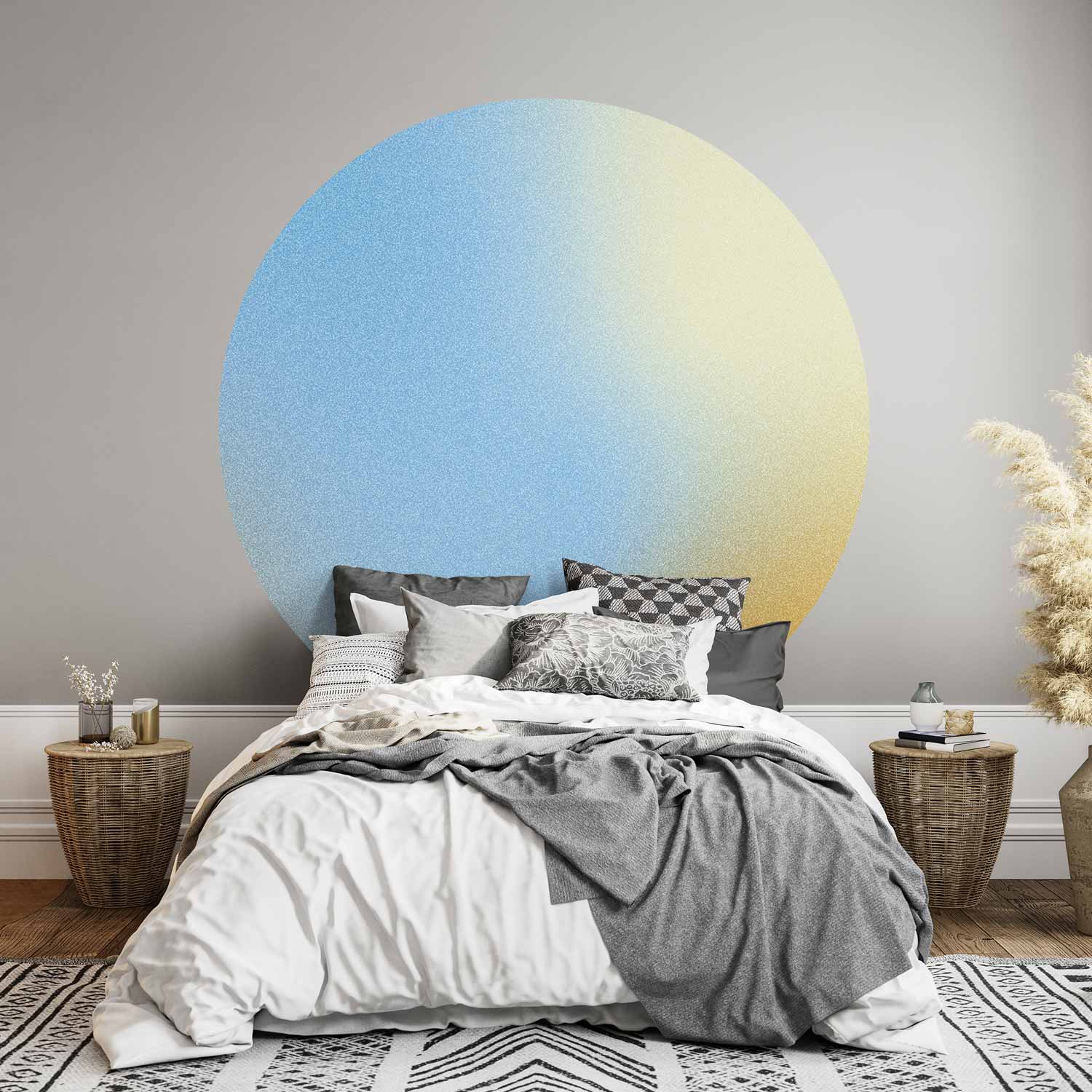 Round Wall Mural - Energetic Gradient – Gradient Composition In Vivid Colours