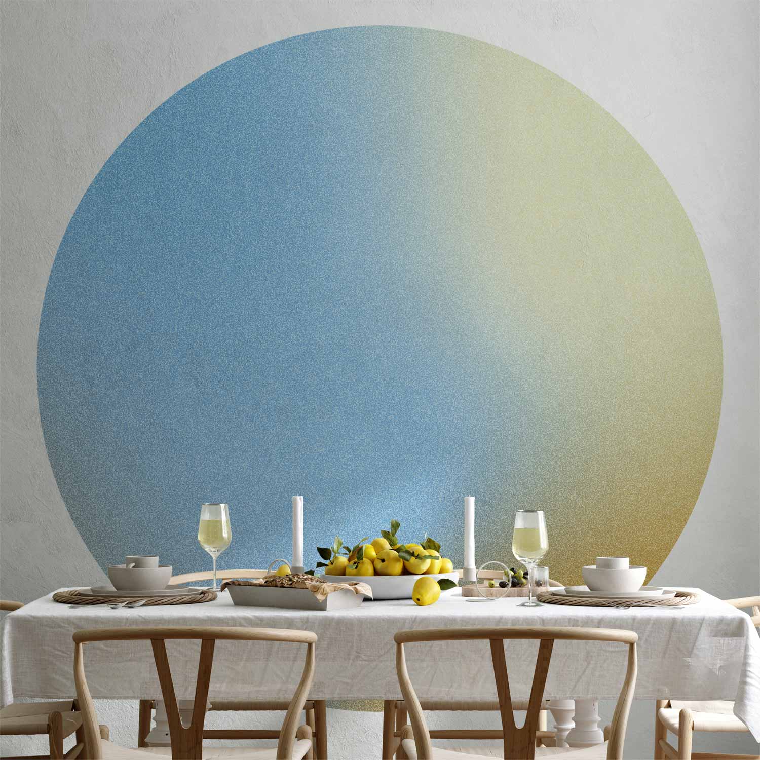 Round Wall Mural - Energetic Gradient – Gradient Composition In Vivid Colours