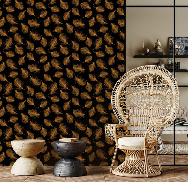 Repeating Wallpaper Roll - Golden Scatter