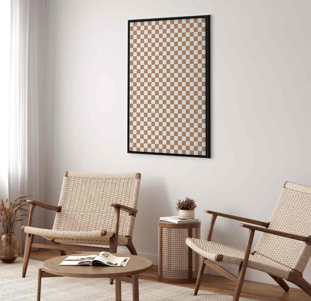 Floating Framed Canvas Art - Checkerboard Pattern