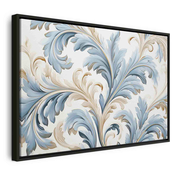 Floating Framed Canvas Art - Baroque Ornaments