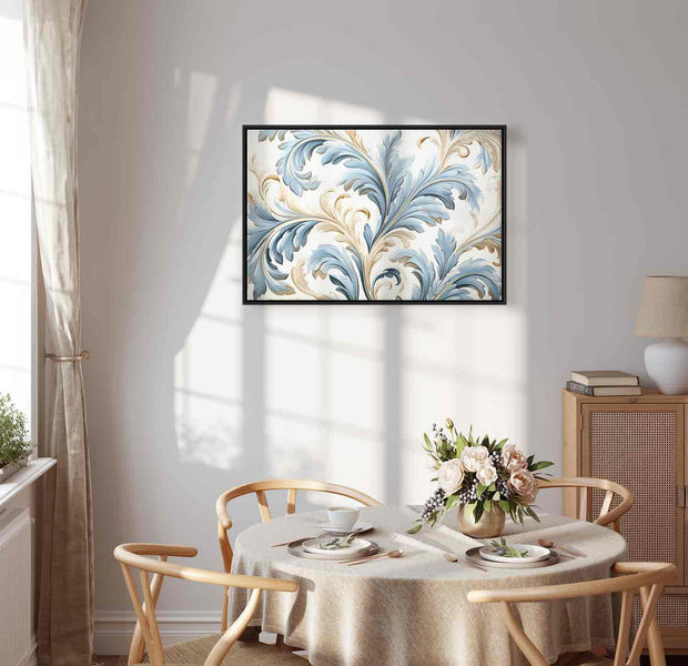 Floating Framed Canvas Art - Baroque Ornaments