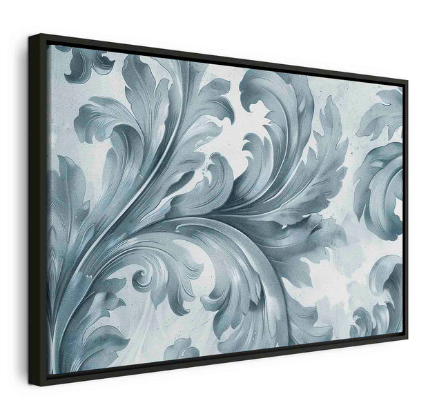 Floating Framed Canvas Art - Stone Baroque Ornament