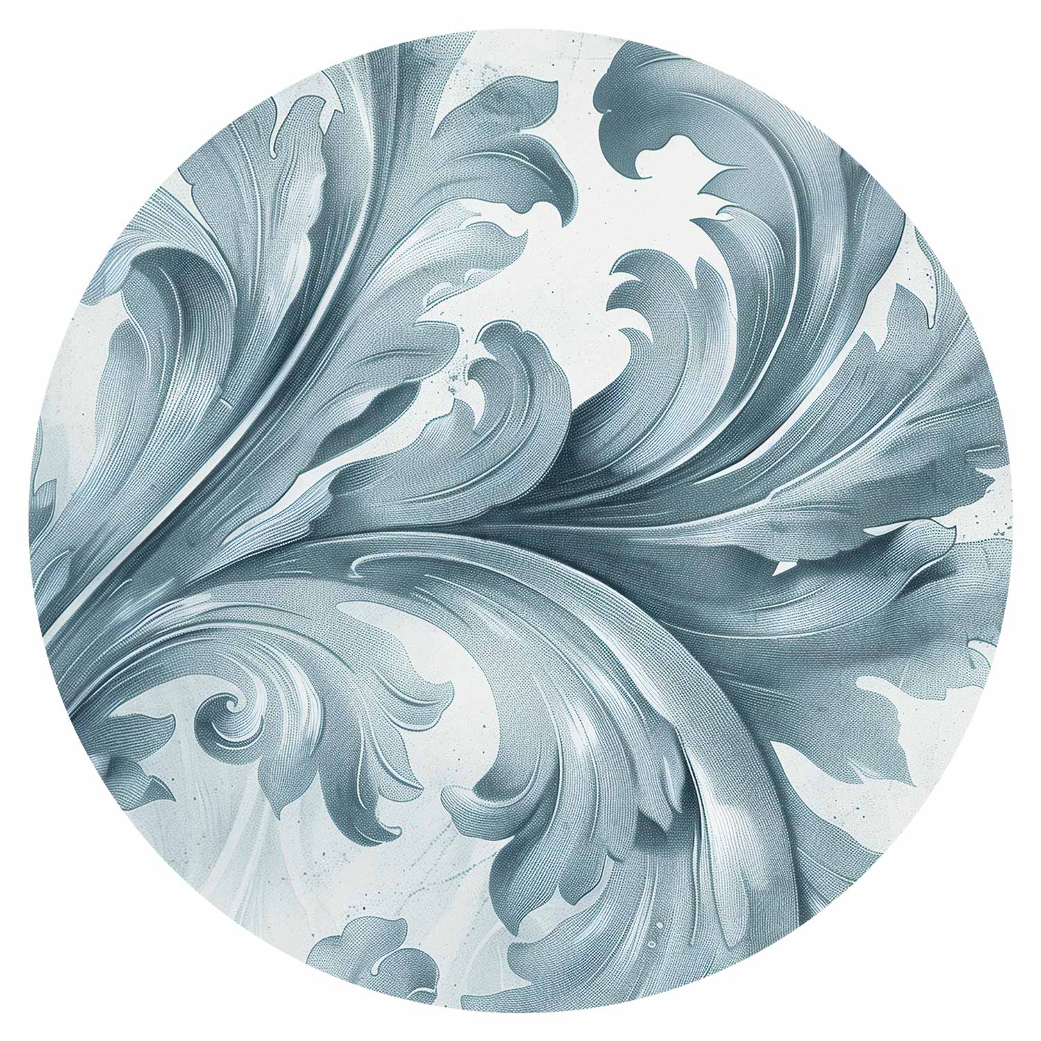 Round Wall Mural - Stone Ornament In Baroque Style