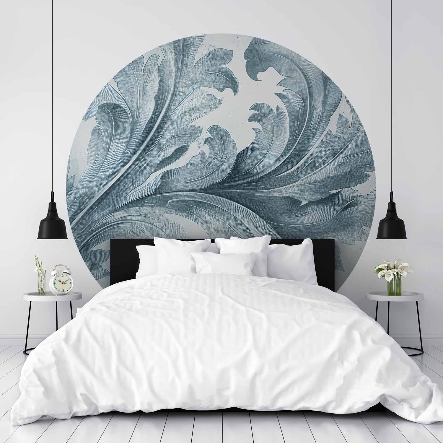 Round Wall Mural - Stone Ornament In Baroque Style