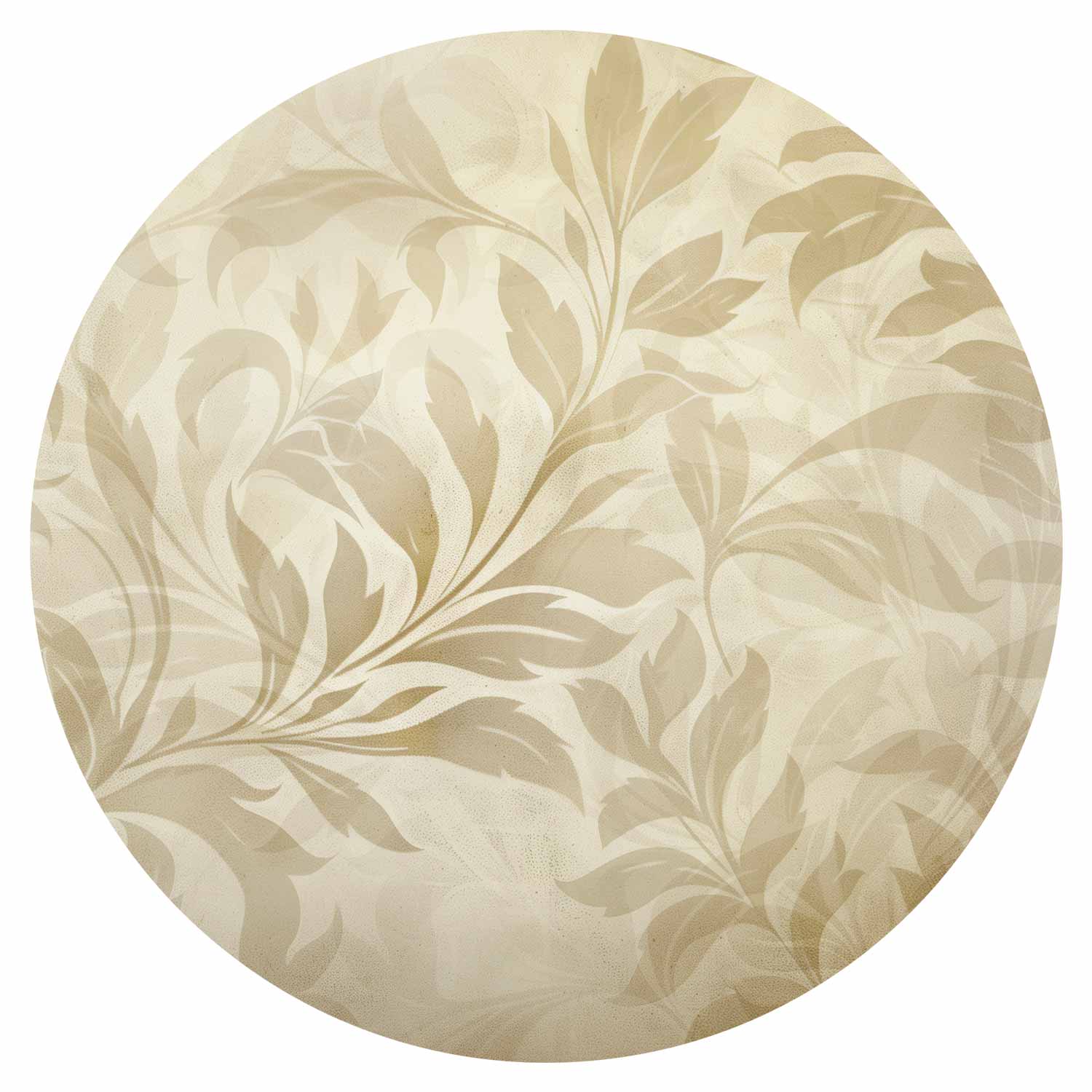 Round Wall Mural - Sand Leaves And Vines