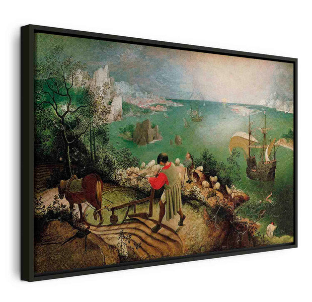 Floating Framed Canvas Art - Landscape with the Fall of Icarus - Pieter Bruegel the Elder