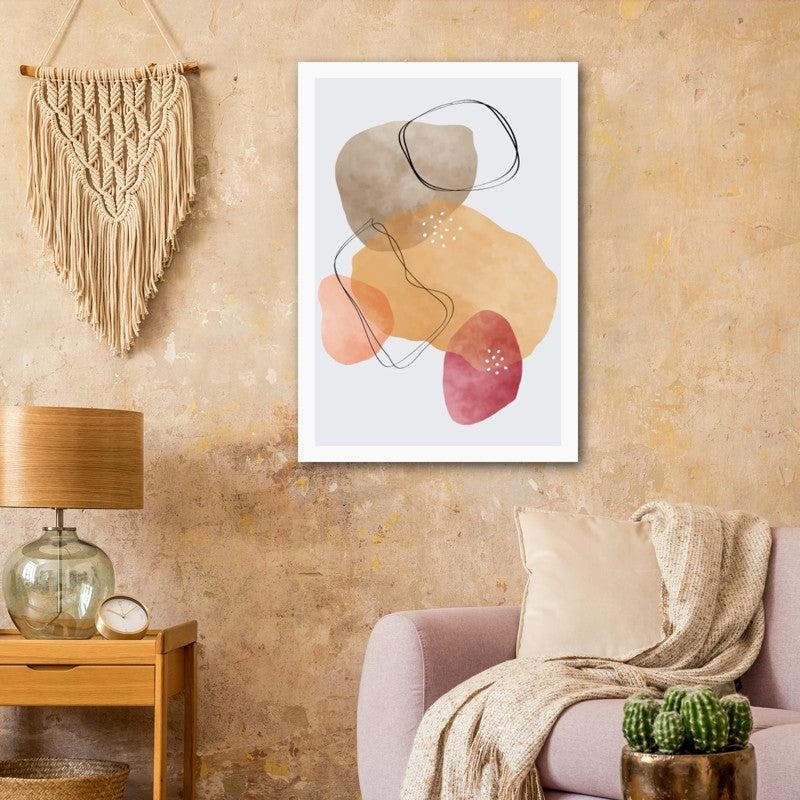 Watercolor Organic Shapes Abstract Poster 02