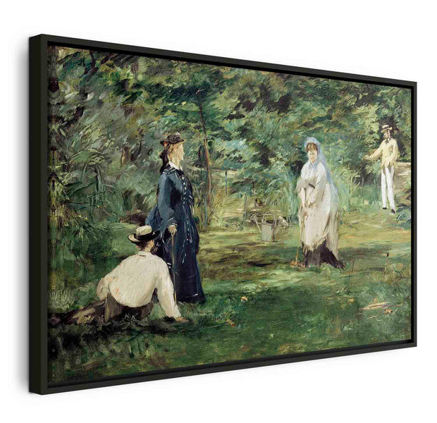 Floating Framed Canvas Art - The Croquet Game - Edouard Manet