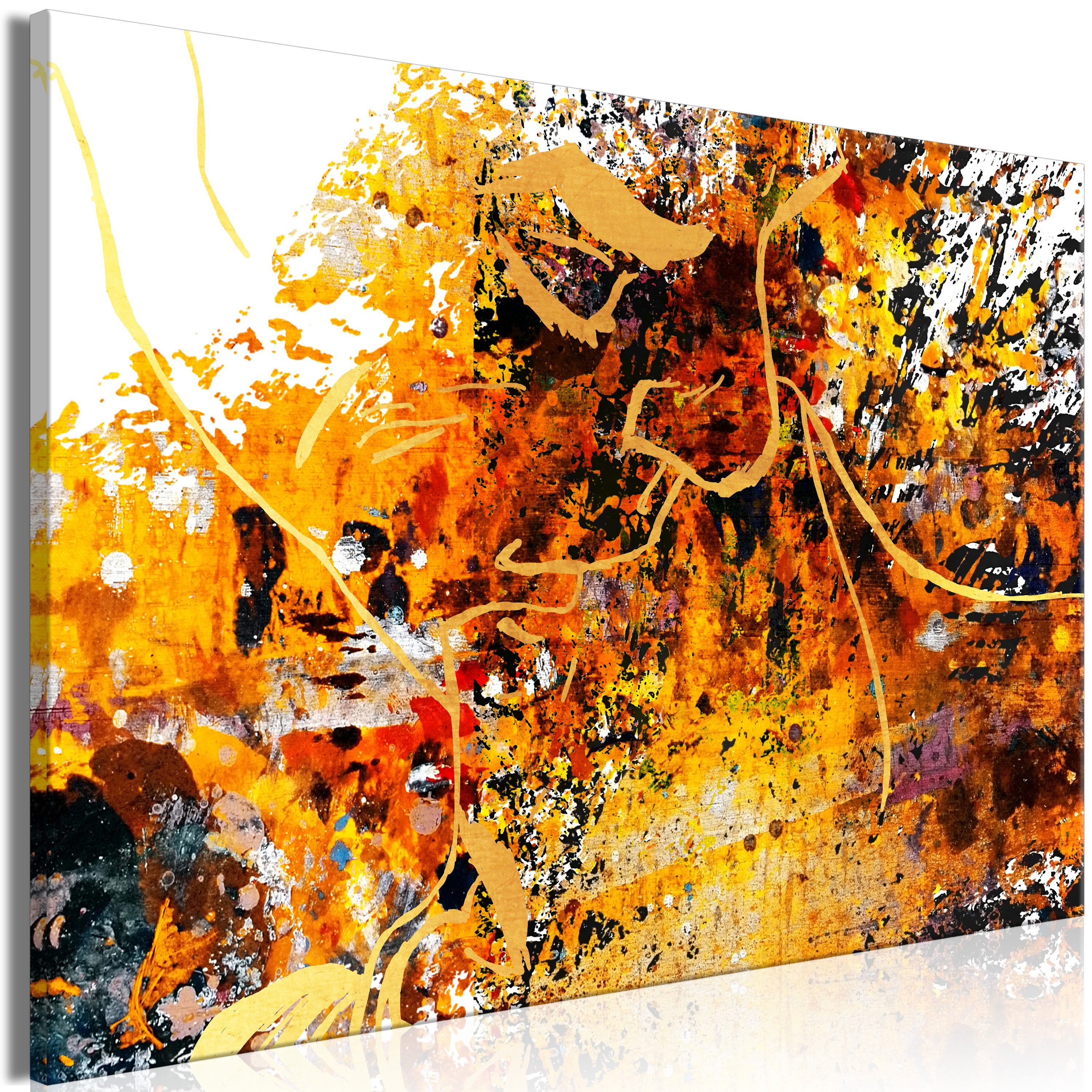 Abstract Canvas Wall Art - Kiss Explosion