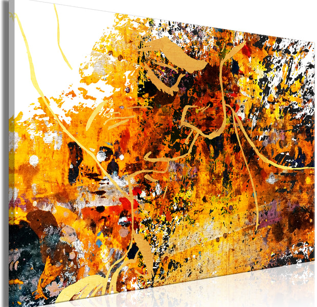 Abstract Canvas Wall Art - Kiss Explosion