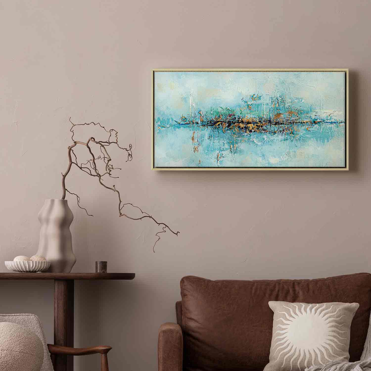 Floating Framed Canvas Art - Lagoon