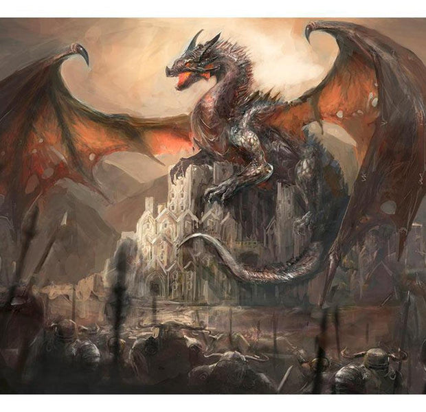 Fiction Wallpaper Wall Mural - Dragon Castle