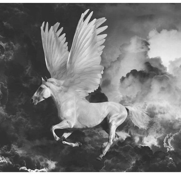 Fiction Wallpaper Wall Mural - Pegasus On The Way To Mount Olympus