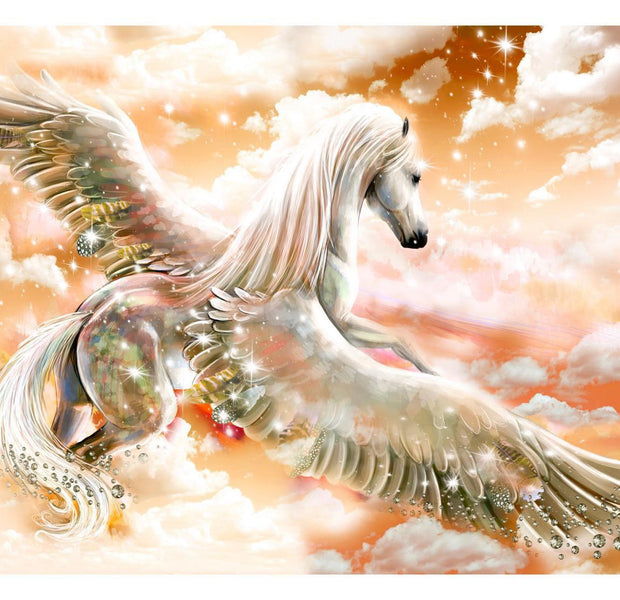 Fiction Wallpaper Wall Mural - Pegasus Orange