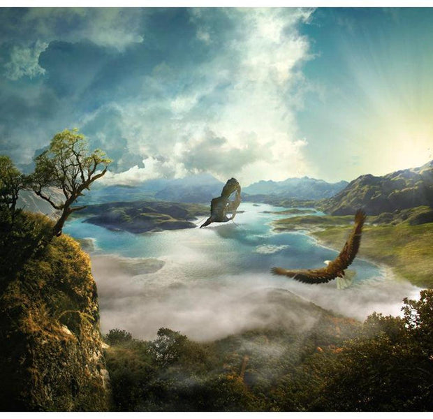 Fiction Wallpaper Wall Mural - The Flight Over The Lake