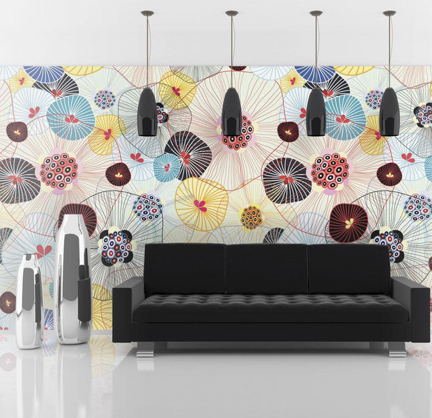 Floral Wallpaper Wall Mural - A Breath Of Summer