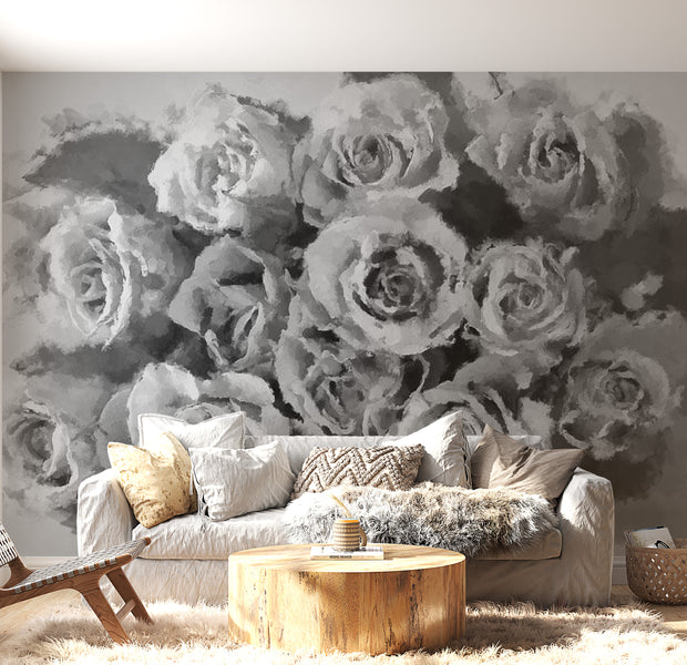 Floral Wallpaper Wall Mural - A Dozen Roses