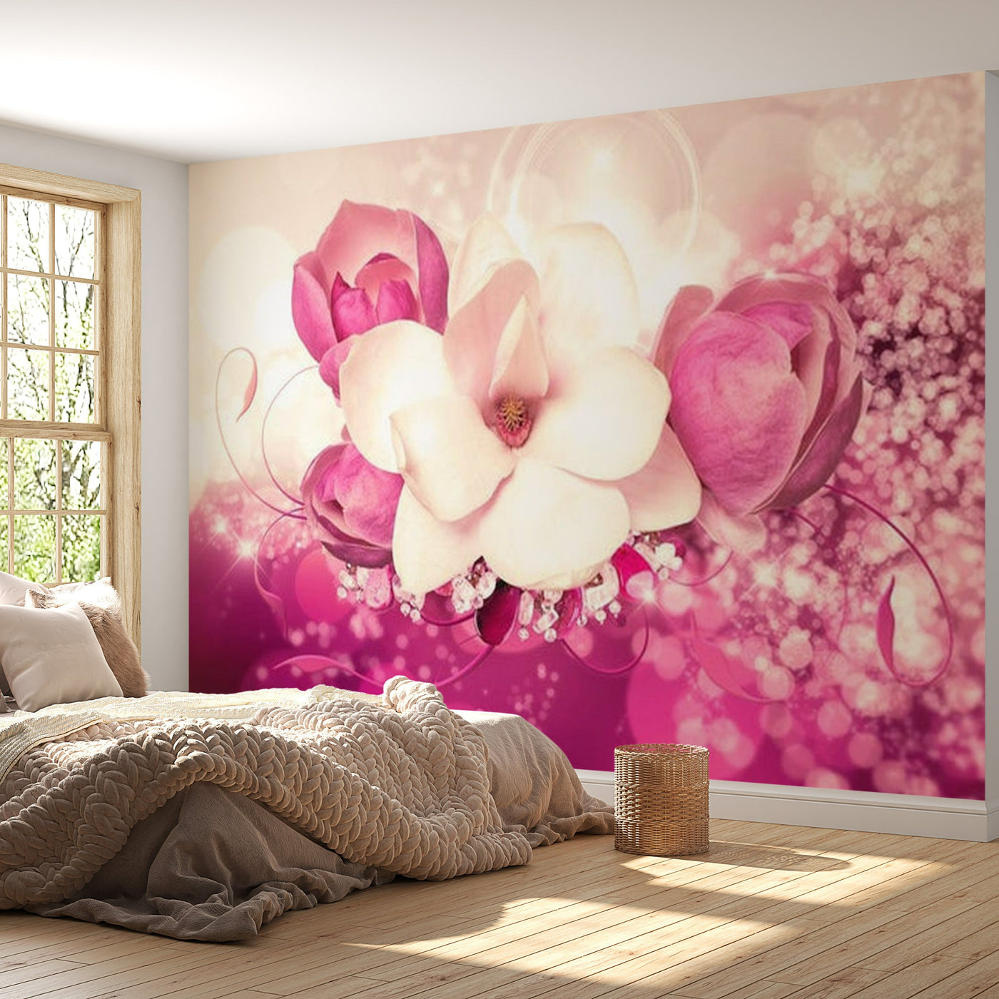 Floral Wallpaper Wall Mural - Amaranthine Admiration