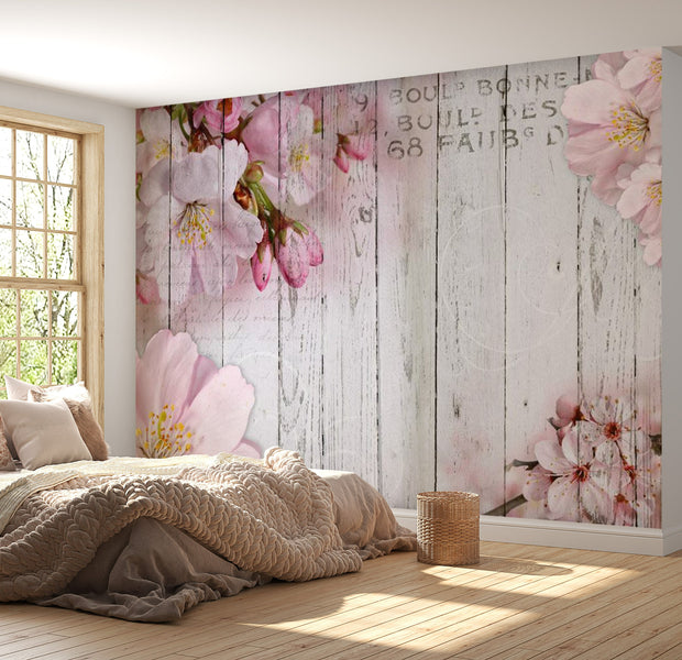 Floral Wallpaper Wall Mural - Apple Blossoms