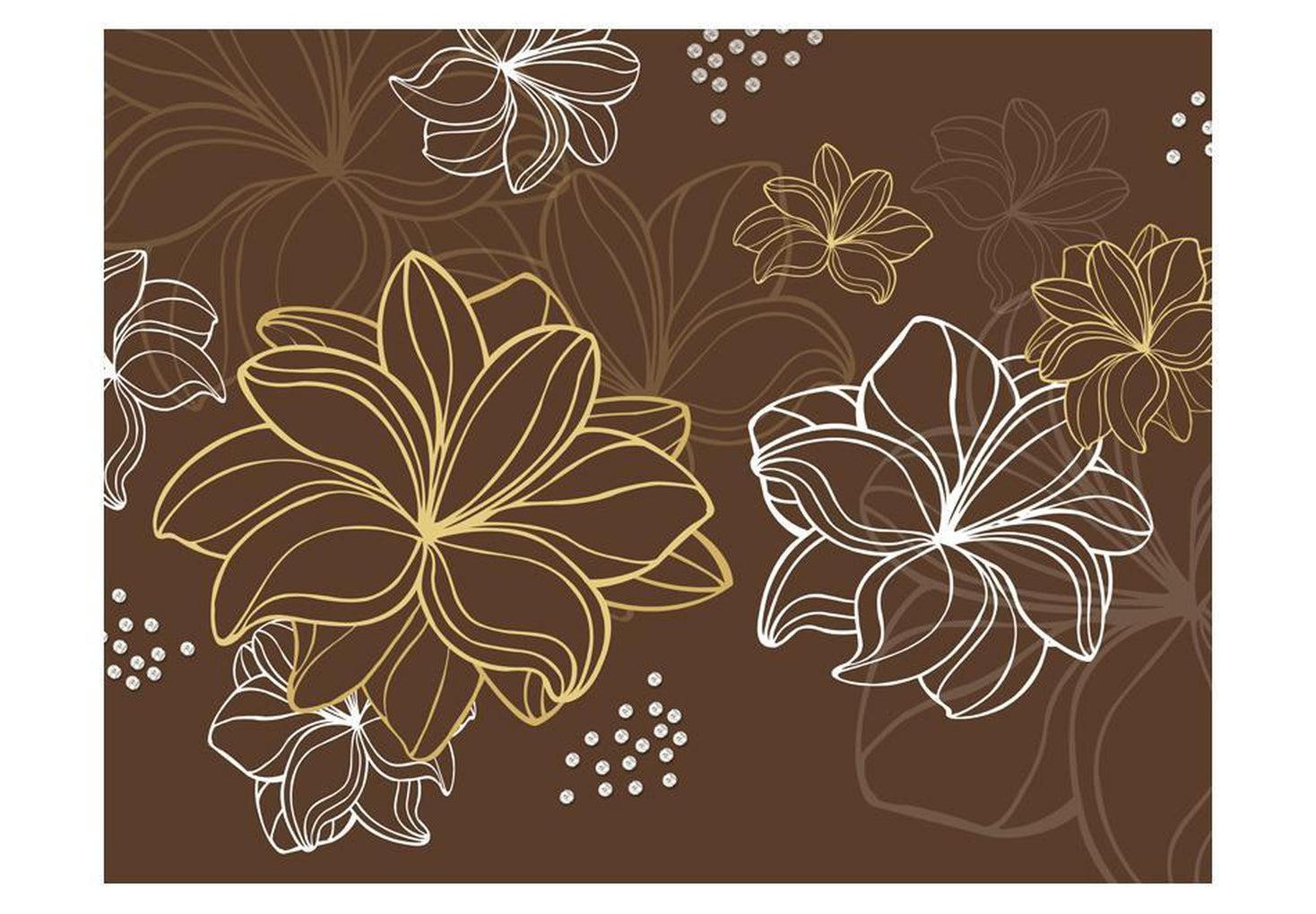 Floral Wallpaper Wall Mural - Autumnal Flora