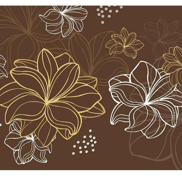 Floral Wallpaper Wall Mural - Autumnal Flora