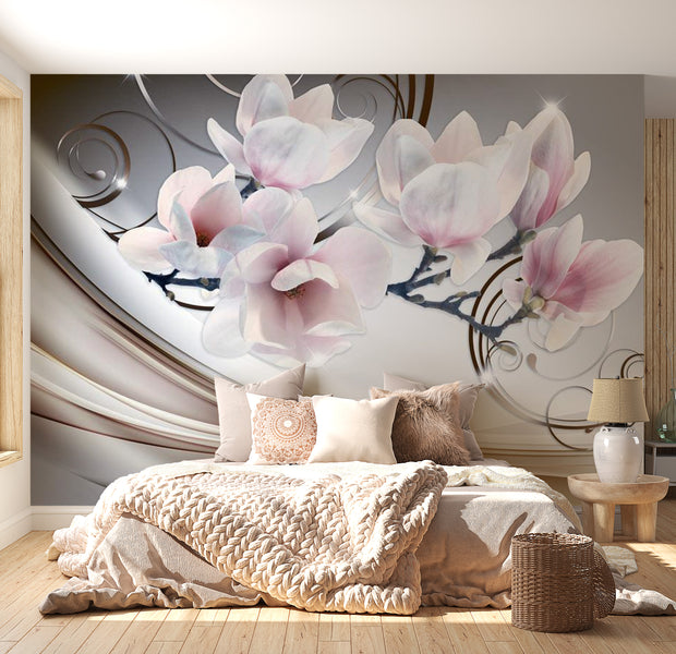 Floral Wallpaper Wall Mural - Beauty Of Magnolia