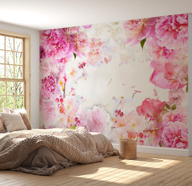 Floral Wallpaper Wall Mural - Blooming June