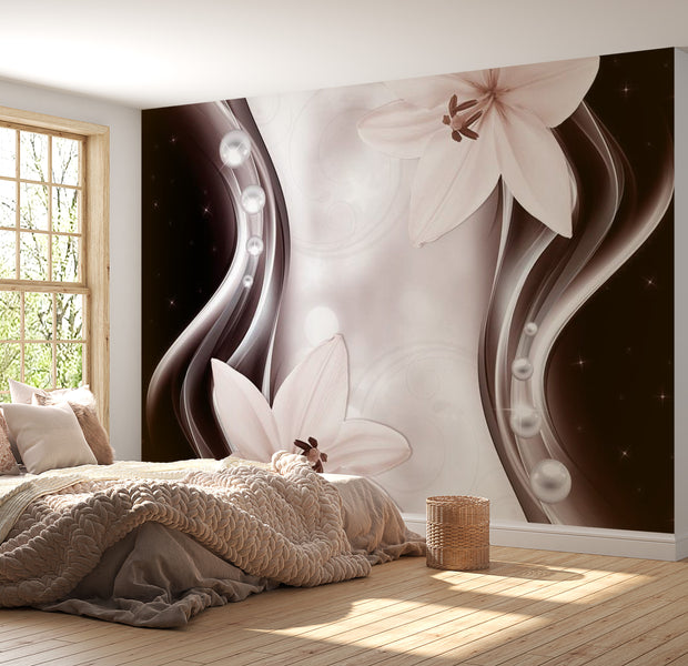 Floral Wallpaper Wall Mural - Border Of Abstraction