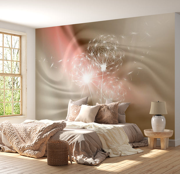 Floral Wallpaper Wall Mural - Modern Dandelion