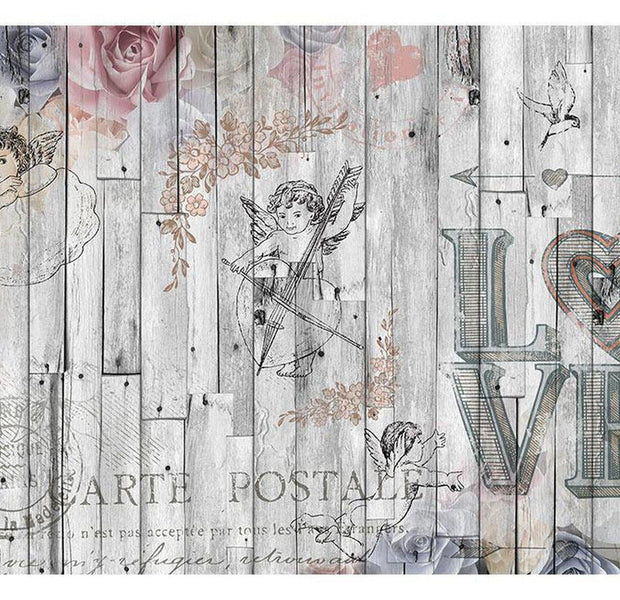 Floral Wallpaper Wall Mural - Love Letter