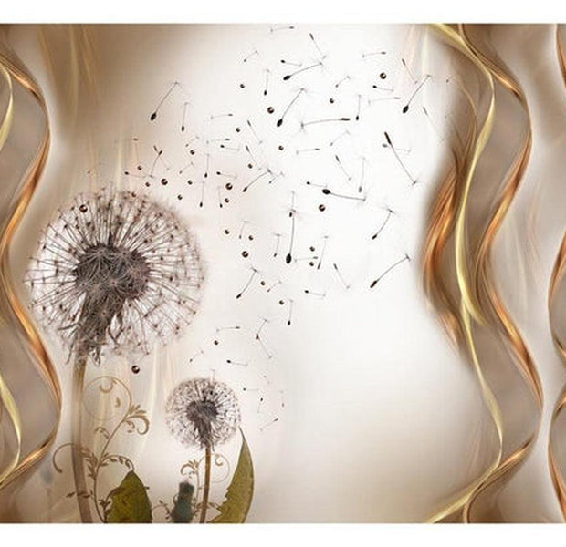 Floral Wallpaper Wall Mural - Fleeting Dandelions