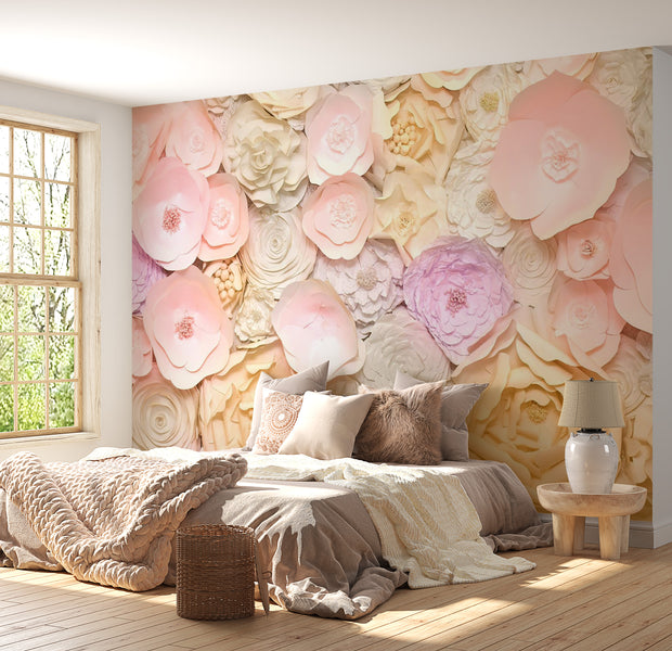 Floral Wallpaper Wall Mural - Flower Bouquet