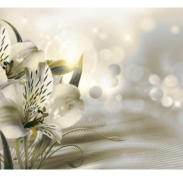 Floral Wallpaper Wall Mural - Green Daybreak