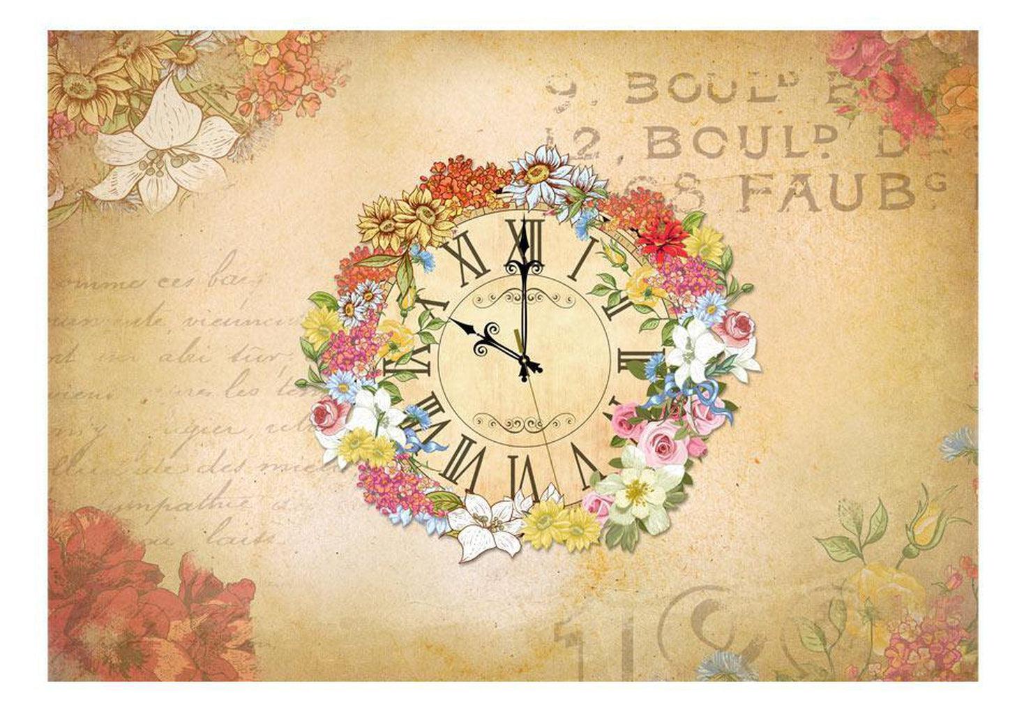 Floral Wallpaper Wall Mural - Guard Of Time