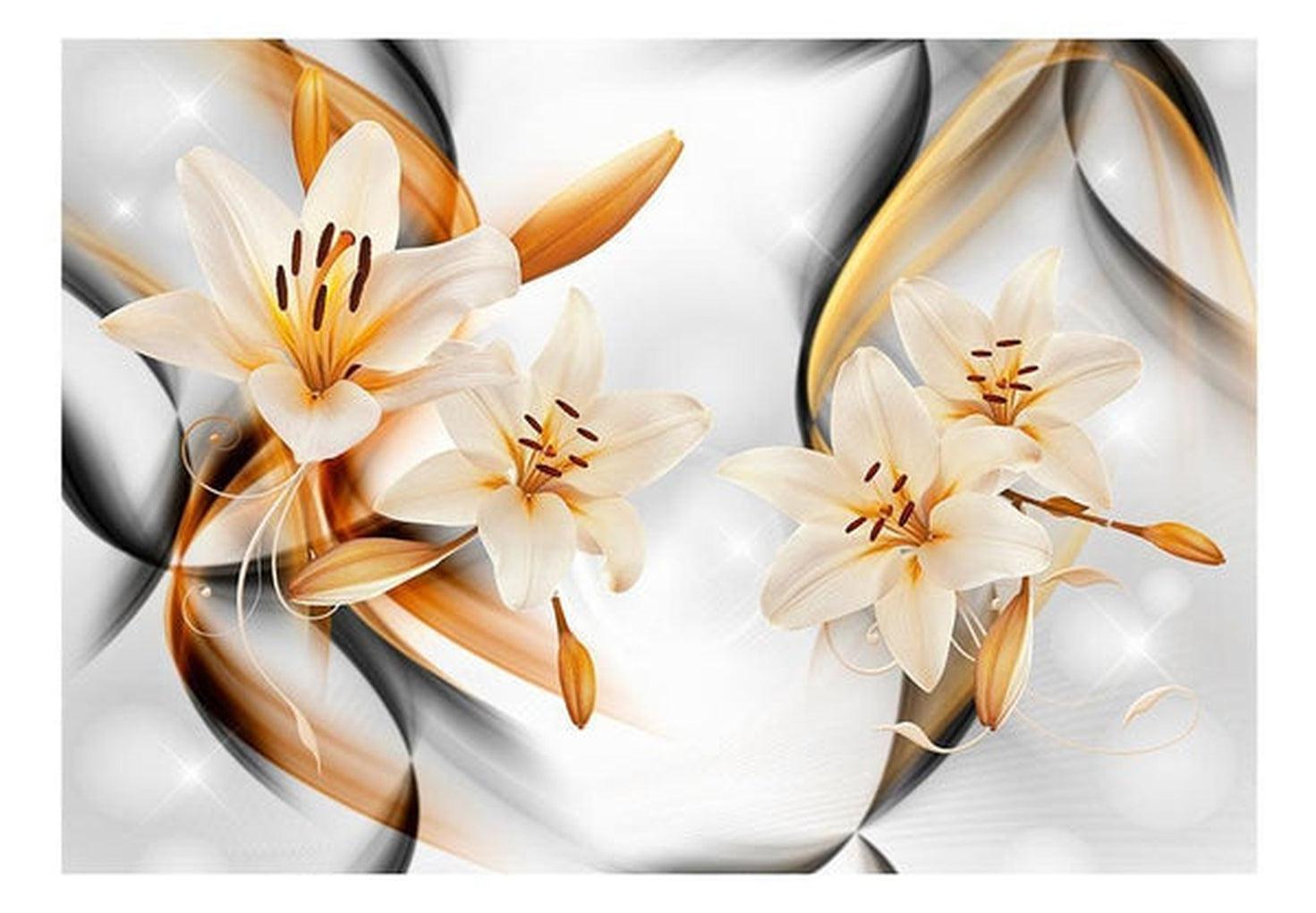 Floral Wallpaper Wall Mural - Innocence Of Lily