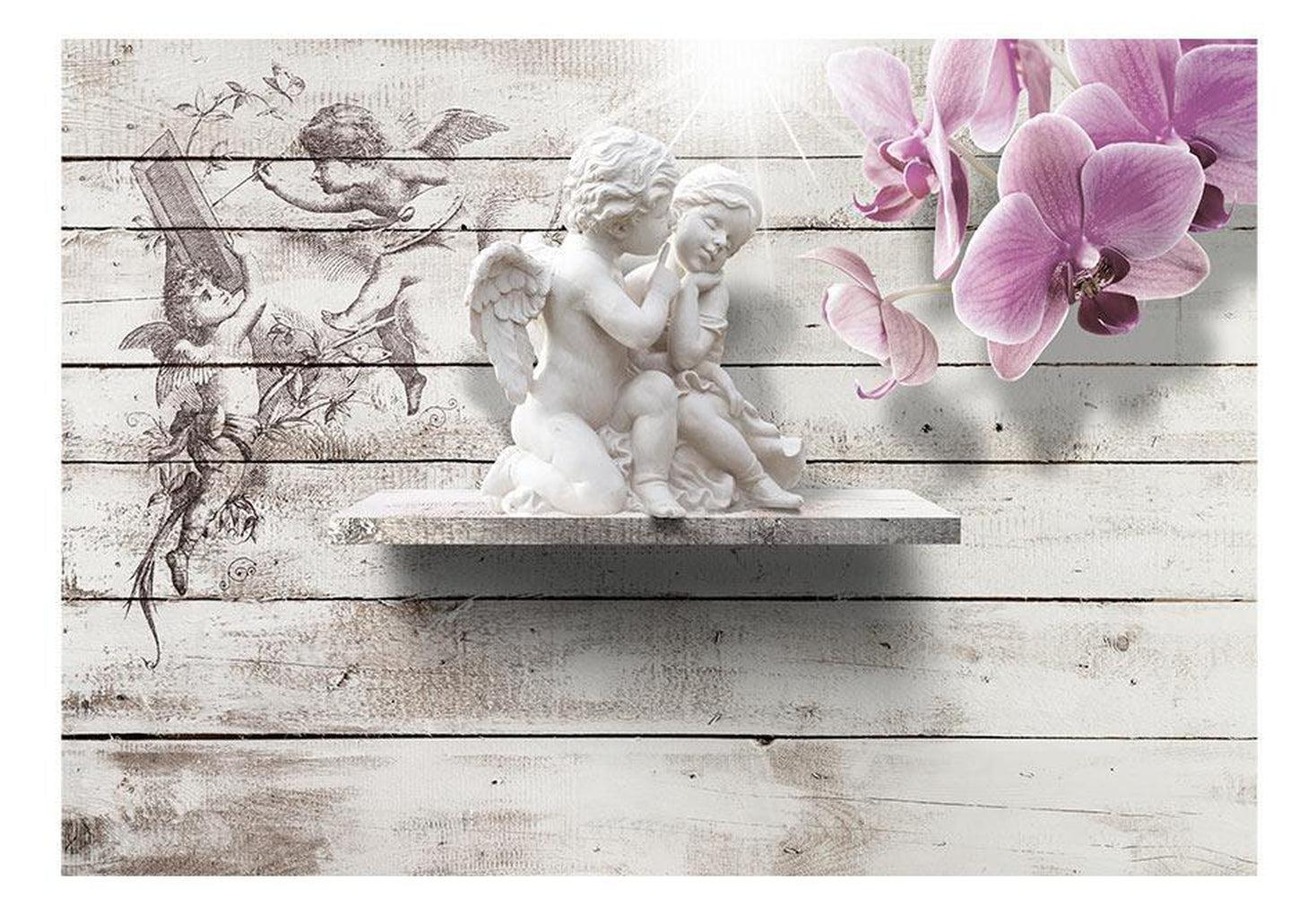 Floral Wallpaper Wall Mural - Kiss Of An Angel