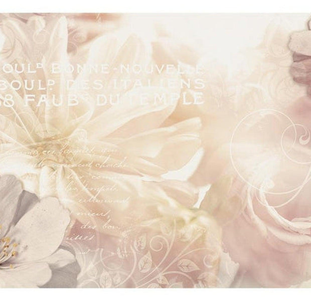 Floral Wallpaper Wall Mural - Soft Flower Collage